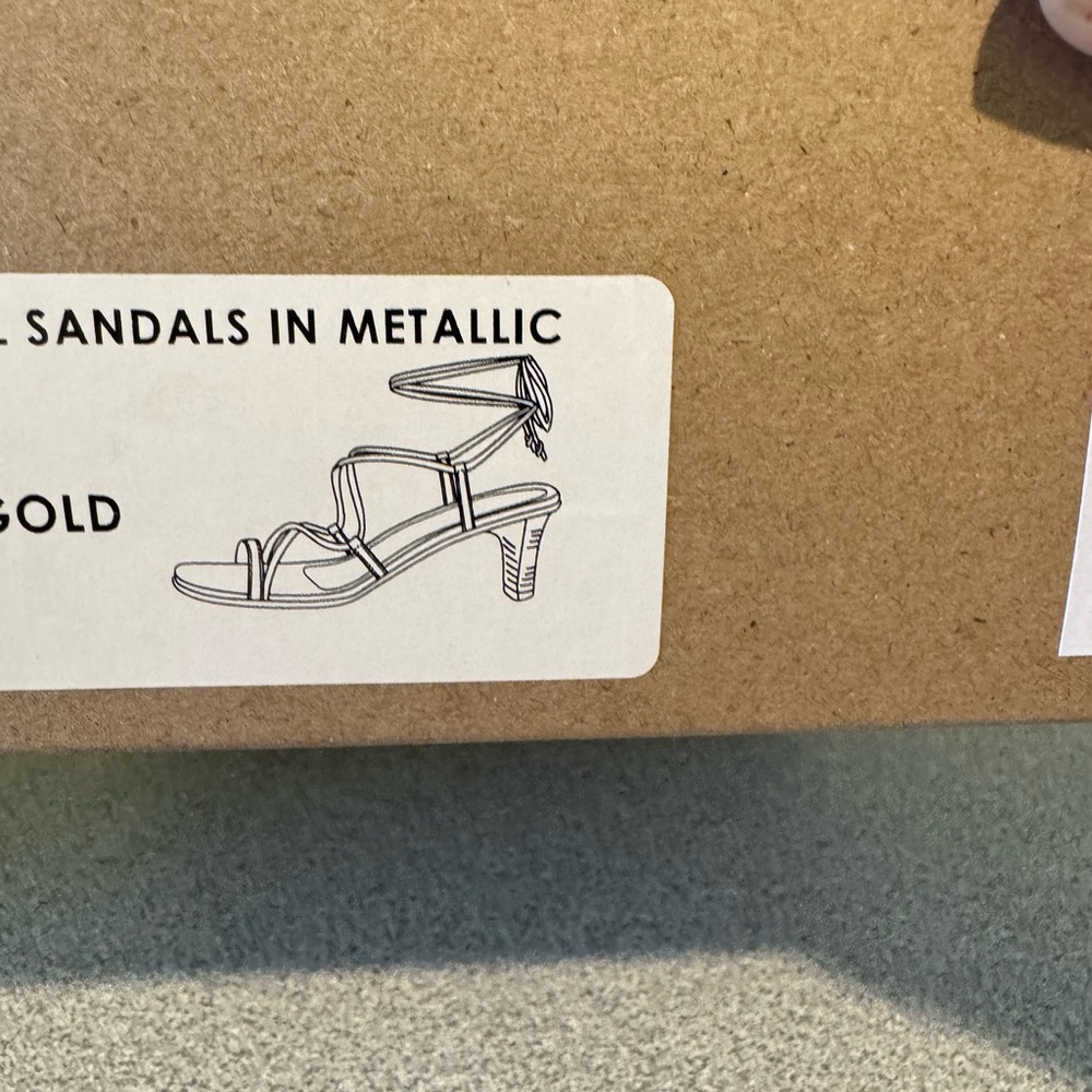 Metallic Gold Strappy Sandals